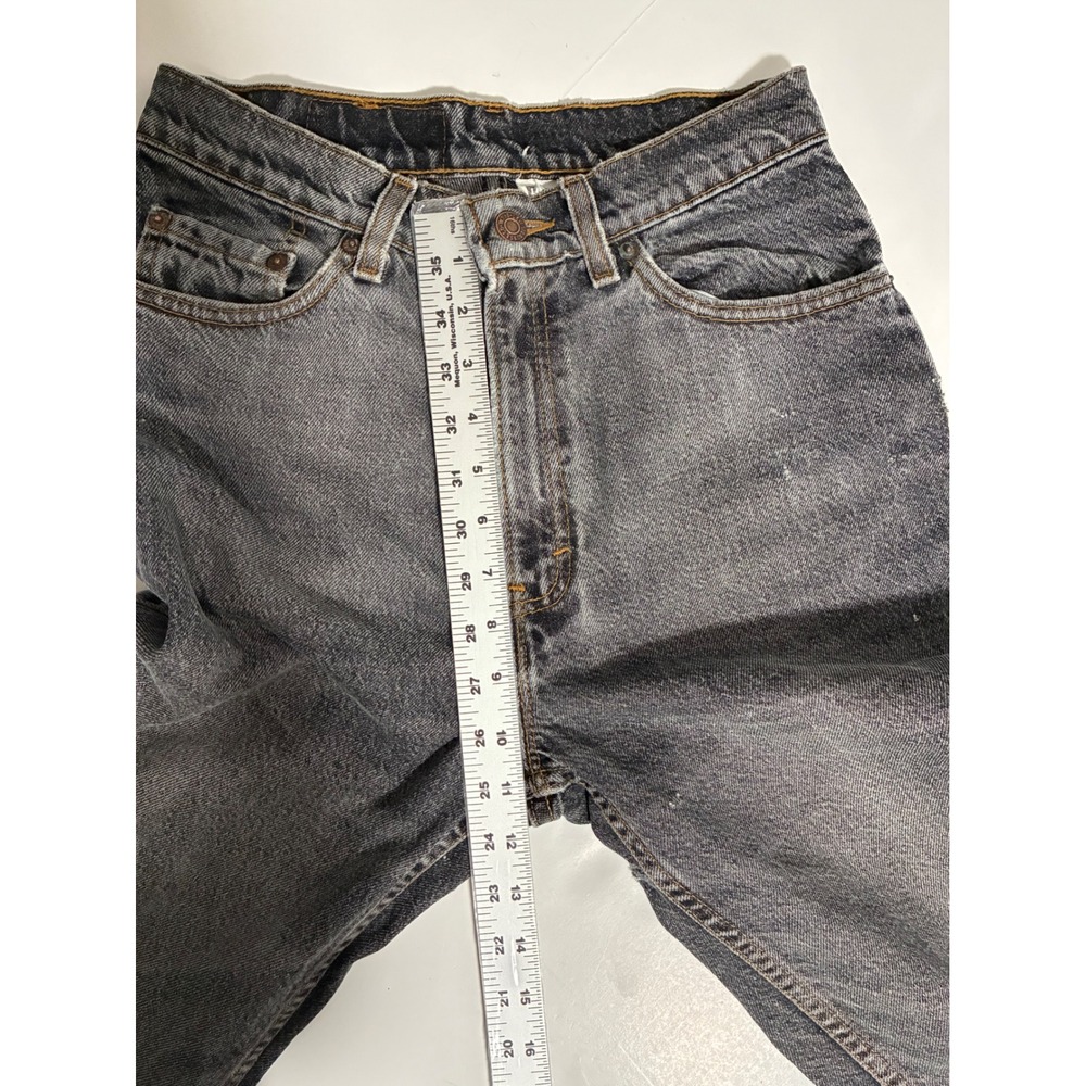Vintage Levis 17525-0267 Womens 9M High Waisted Mom Jeans Faded Black USA Made - Picture 9 of 11
